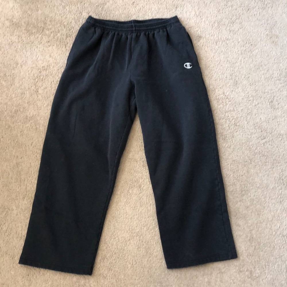 Black Champion Drawstring Sweatpants